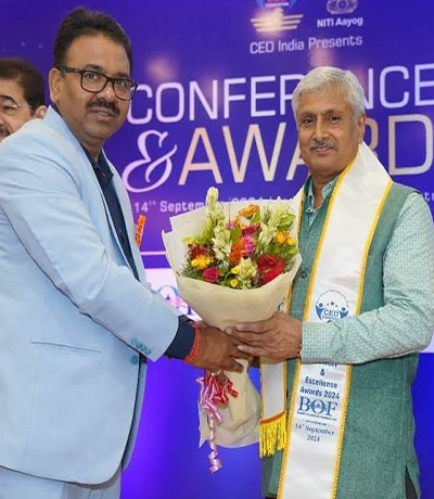 Our Principal with Prof. C.B Sharma (Former Chairman NIOS, Govt. of India and Managing Director CED Foundation