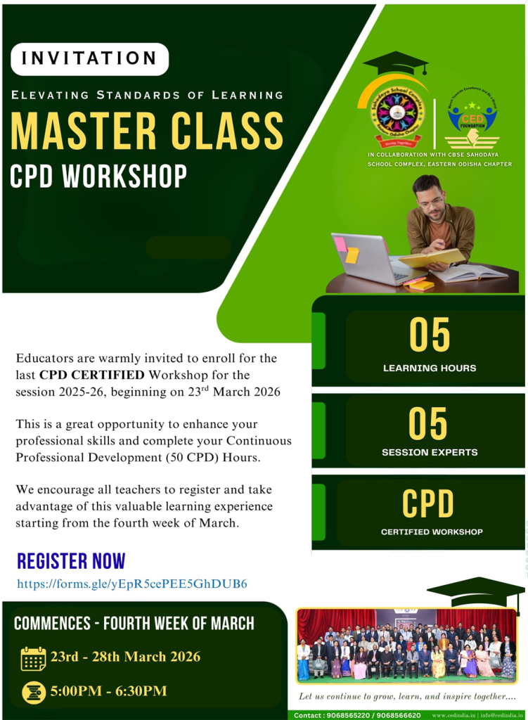 Master Class CPD Certified Workshop for the session 2025-26