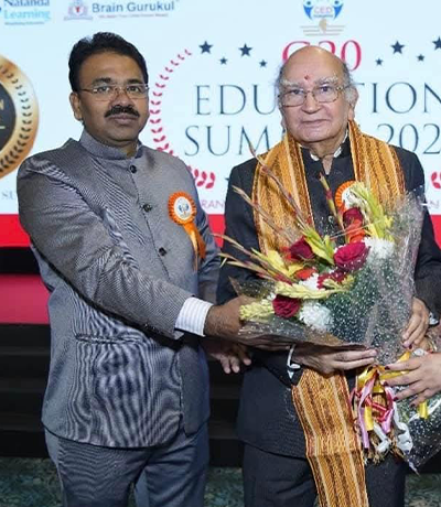 Our Principal with Prof. M.M Pant (Indian Scholar, Author & Education Technology Expert)